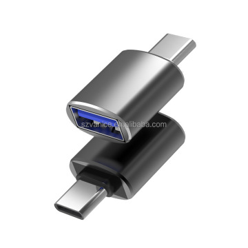 Hot Penjualan Aluminium Alloy USB 3.1 Tipe C Pria ke Adaptor OTG betina USB