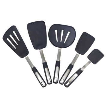 Noncstick 5 PCS أدوات المطبخ السيليكون مع مقبض مريح