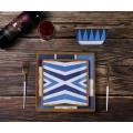 navy blue Geometric Design dinnerware sets