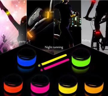 LED Sports Slap Bracelet Lights Glow Wristband for Walking and Running Light Up Saftey Flashing Reflective Armband