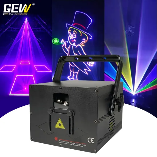 GEVV High Quality 3W RGB Laser Light for Wedding Stage Animations