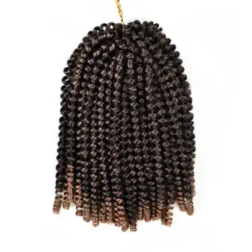 Alileader Crochet Hair Braids 8Inch Soft Spring Twist Hair Extension Micro Synthetic Curly Weave Crochet Braids