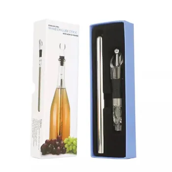 Stainless Steel Wine Chiller Rod - Gift Set Cooler Bottle Chiller Stick