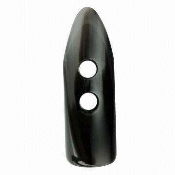 Horn Toggle Button in Black Horn Color for Coat