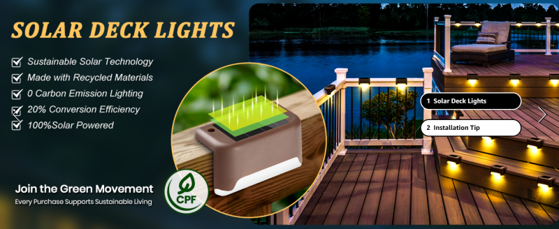 Solar deck light Step lamp