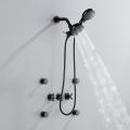 Black Brass Bath Rainfall Shower Sets