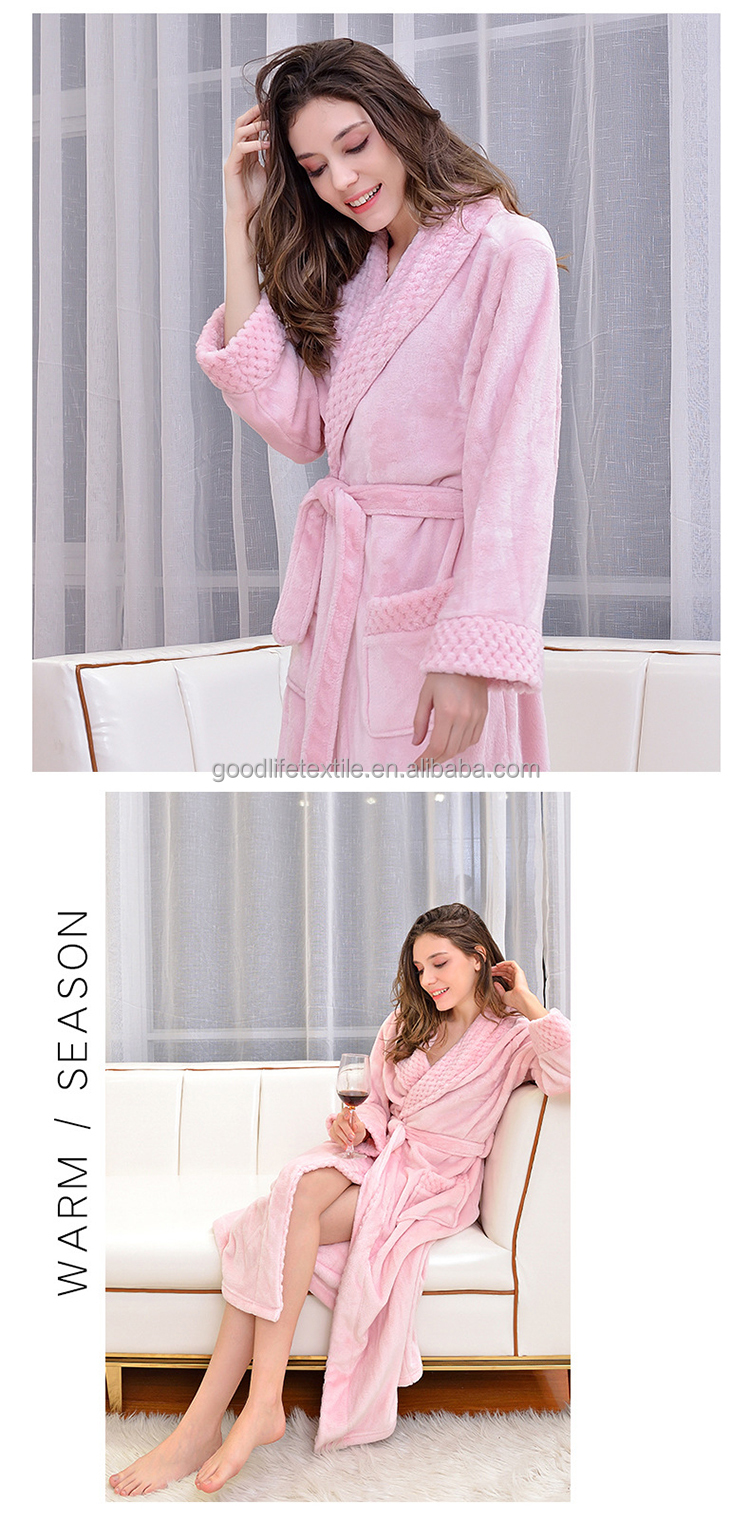 Luxury Custom Casual Home Clothes Women Bathrobe