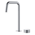 Contemporary Style Widespread Solid Brass Bathroom Vanity Sink Faucet Lavatory Mixer Tap