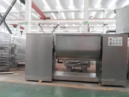 Industrial guttered wet mixing machine trough paddle mixer