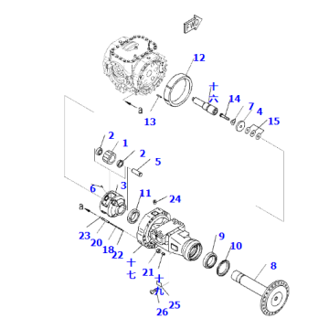 Loader WA470-6 front axle front beam 421-22-33510