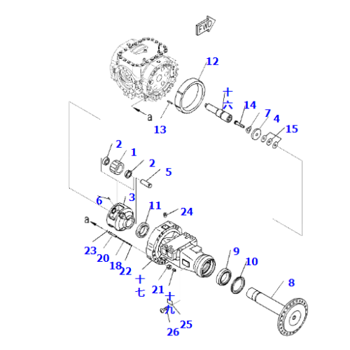 Loader WA470-6 front axle front beam 421-22-33510