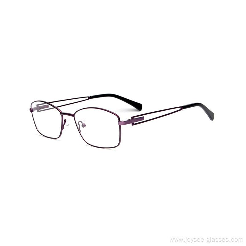 Wholesale Novelty Designer Trendy Double Bridge Temples Metal Optical Glasses