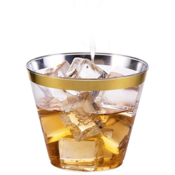 Wholesale Customized Gold Plastic Cups for Bars & Desserts