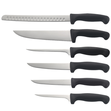 Ensemble de couteaux à steak à couteau à abattre - acier inoxydable avec des poignées en plastique de couleur personnalisées