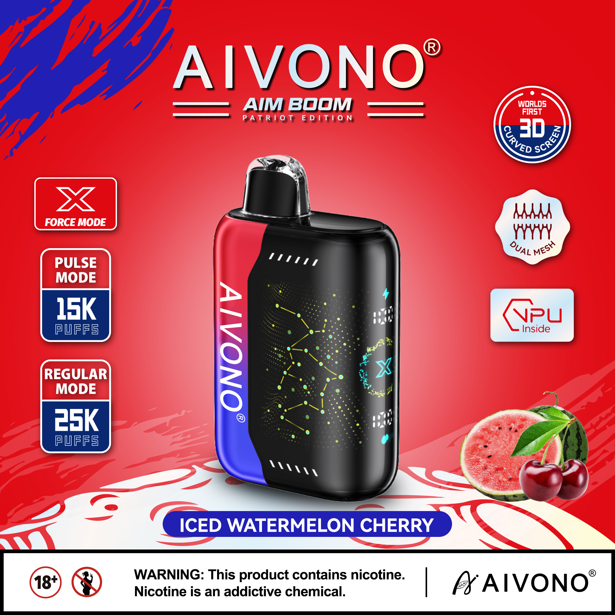 AIVONO AIM 25000 Puffs Vape gazzbar USA Wholesale