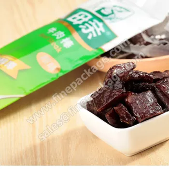 Original beef jerky bars and strip vacuum bags with Euro slot and tear notch