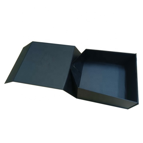 Black foldable paper packaging box for clothes tea