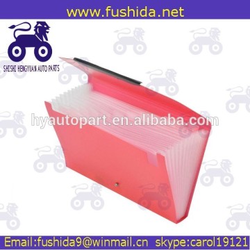 Transparent pp material decorative accordian file folders