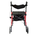 Vouwing 4 wielen Rollator met stoel en voetsteun