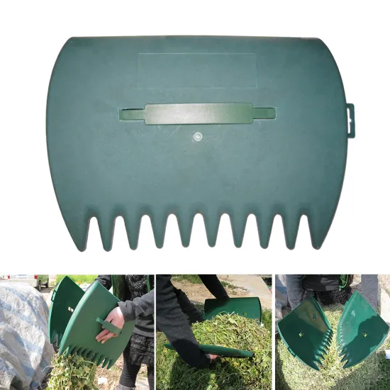 1 Pair Garden Leaf Scoops Grabber Hand Rakes Large Sized Portable for Leaves Lawn Debris Rubbish Pick Up Tool