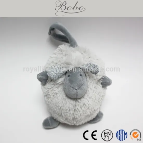 Cute Plush Animal Ball Sheep Toy with Music Box for Kids