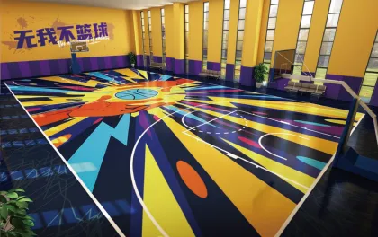 solid wood sports flooring for basketball courts