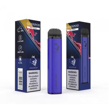 Gunnpod 20 Flavors 2000 Puflar Tek Kullanımlık Vape Kalem