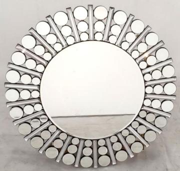 A round clear mirror hanging mirror MDF mirror