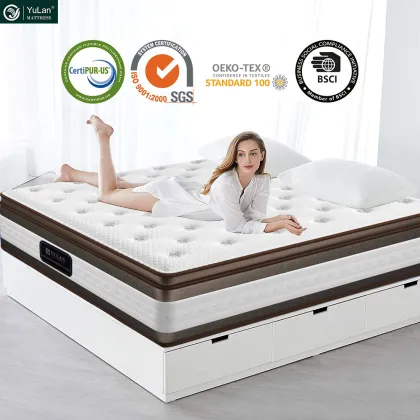 High-End Customizable Luxury Pressure Relief Euro Top Mattress