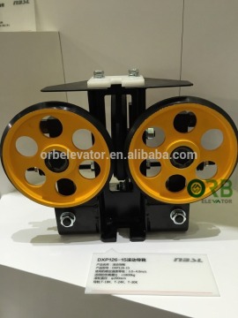 Passenger elevator roller guide shoe