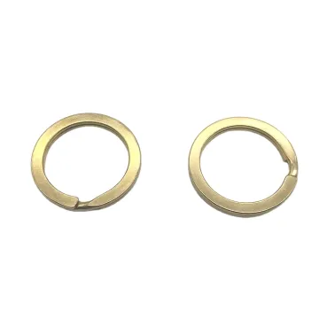 Copper Keychain Accessories Solid Brass Flat Wire Split Key Ring