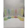 Six Color Classic Pattern Clear Beaker Bongs