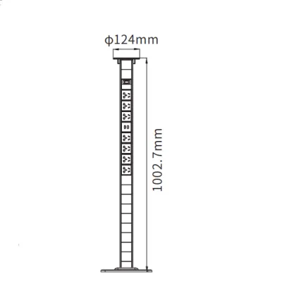 power strip tower socket and vertical floor socket  for office