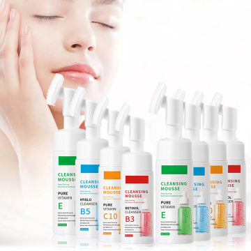 Wholesale 150ml Natural Face Skin Care Foam Cleanser with Vitamin E B3 B5 C10
