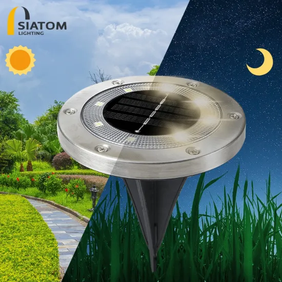 Waterproof Solar Pathway Lamp with Sensor - 6 Screws Stainless Steel Buried Light