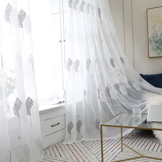 Ready-Made Embroidered Sheer Curtains for Living Room Windows: Enhancing Your Space with Style and Light Control