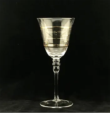 Gold color Decal Wine Glass