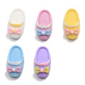 Pantofole per ragazze Kawaii Perline in resina con ciondoli ornamenti Bowknot Scarpe artificiali Artigianato fai-da-te per la realizzazione di album