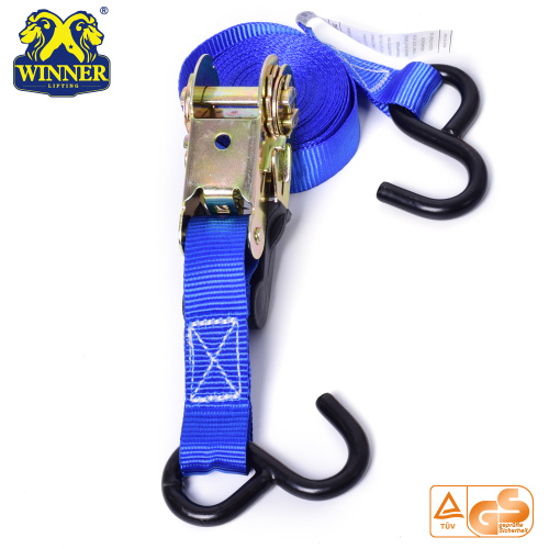 Plastic Cargo Lashing Ratchet Strap With Hook