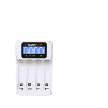 Type-C Fast Charging Battery Charger for AA/AAA Ni-MH Batteries: WhiteDN4-4AA2100+4AAA800 Set