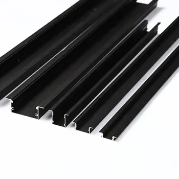 Custom U-Shape Black LED Light Trough Aluminium Profile Extrusion