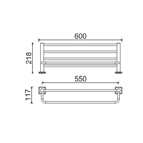 Настенная стойка для полотенец и душевой кэдди