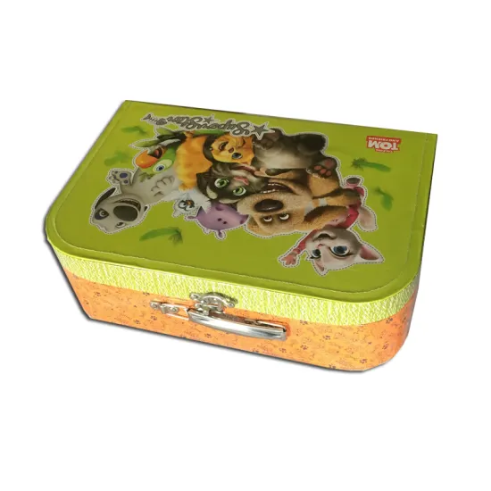 Children Cartoon Cover Print Cardboard Suitcase