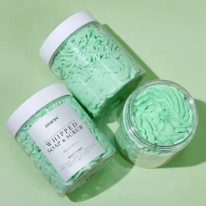 Natural Mint Lime Whipped Soap - Private Label Skin Deep Cleansing Refreshing Shower