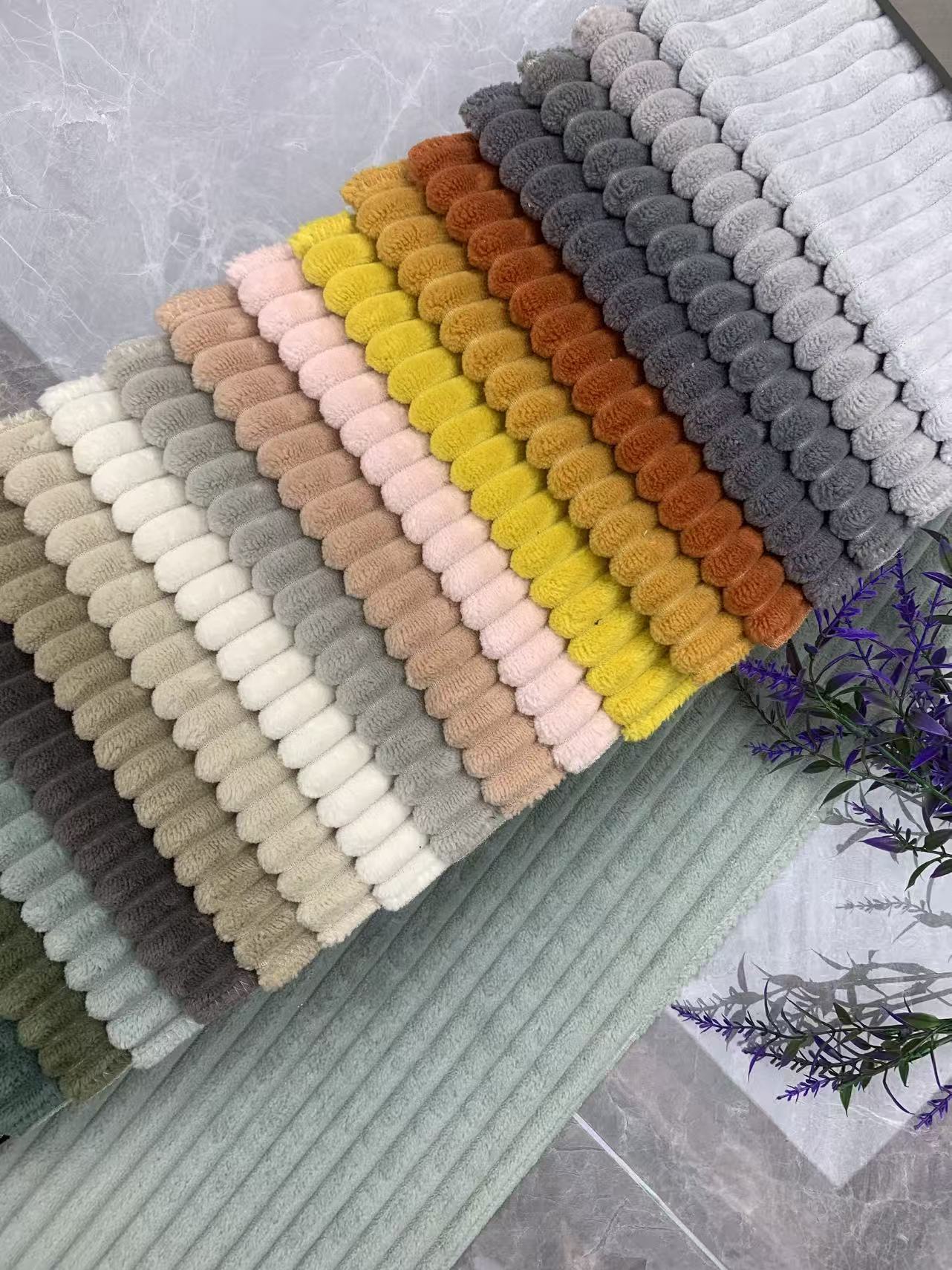 Soft Ribbed Corduroy Fabric for Sofa Upholstery