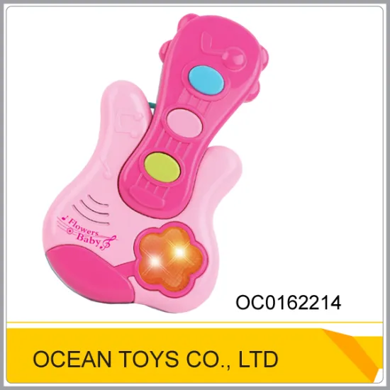 Lovely pink musical instrument plastic eletric guitar for kids OC0162214