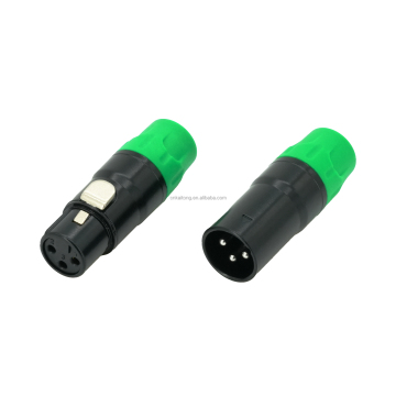 High Quality Custom Gold Plated Female 3 Pin XLR Audio Jack Connector