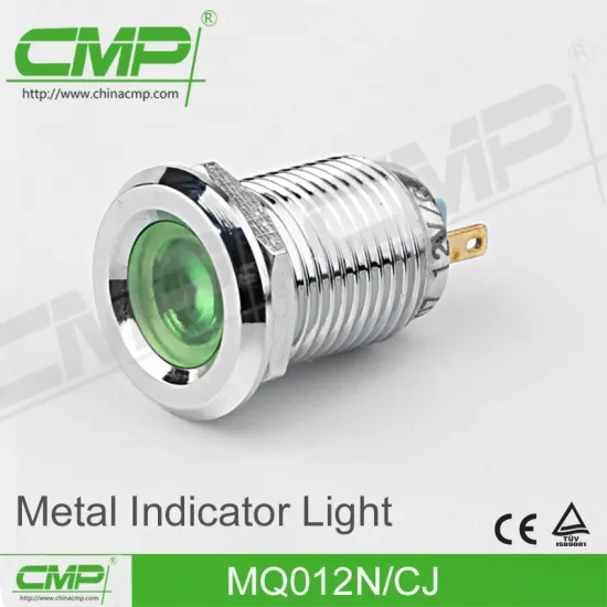 Installation size 12mm copper plated chromium 24v indictor light (TUV CE)