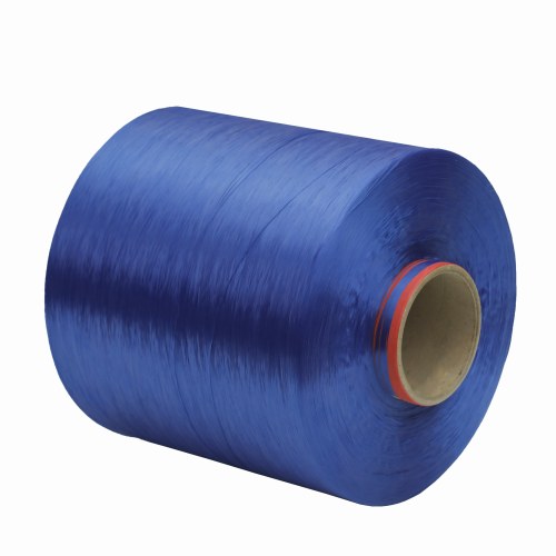 Physical recycled polyester yarn blue color twisted Z60 2220dtex