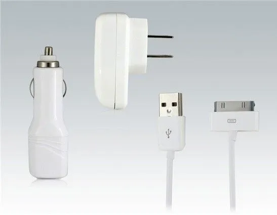 3 In 1 Laptop Keyboard 1000ma White Charger Set For Iphone Ipad